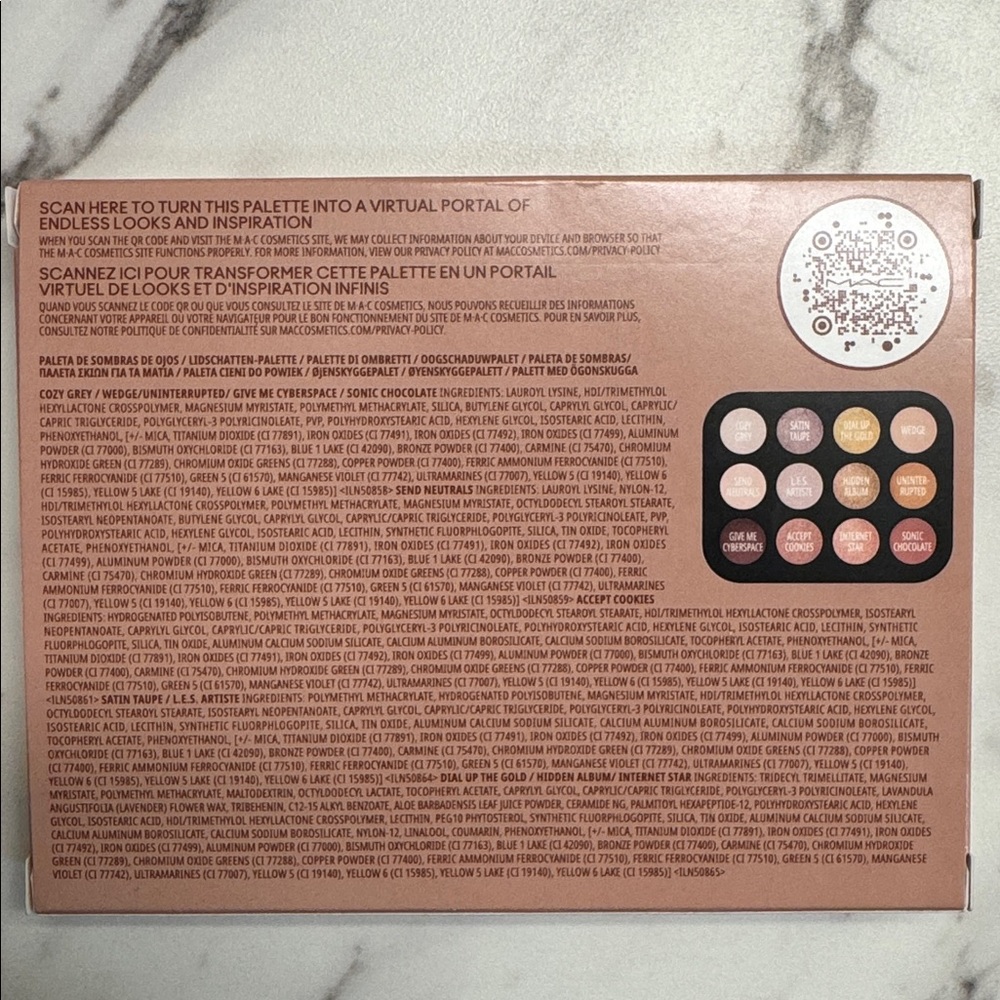 NWT MAC Cosmetics Connect In Colour Eyeshadow Palette - Rose Gold & Nude Tones - Picture 5 of 6